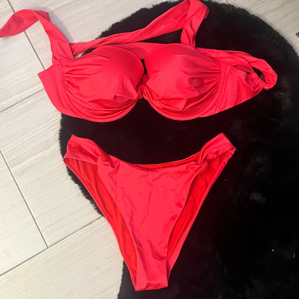 Victorias Secret Vibrant Red Bikini Set
